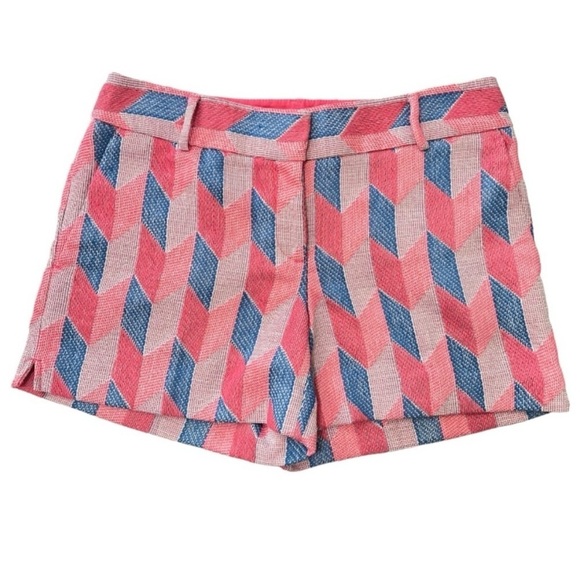 Ann Taylor LOFT Chevron Riviera Shorts size 2 Festive Pink - Picture 3 of 3
